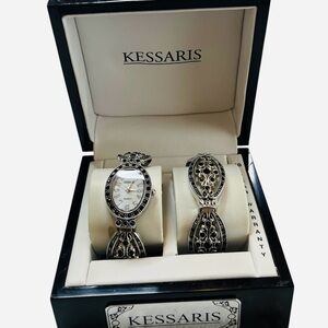 Kessaris Silver Women's Watch and Bracelet Set 121